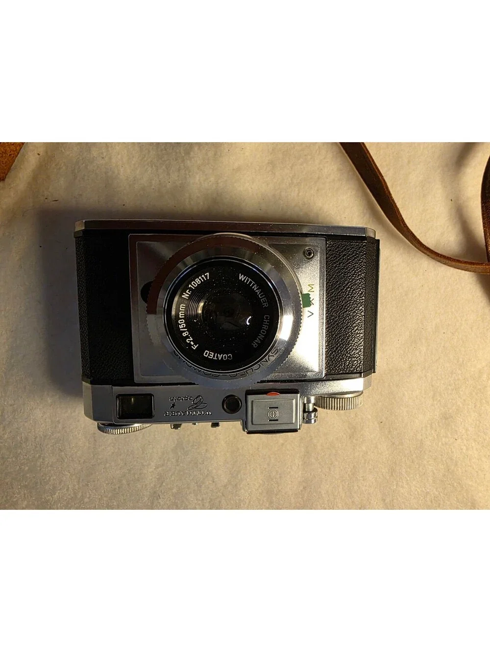 Vintage Wittnauer 35mm Rangefinder Camera Chronar 50mm f/2.8 Lens  Leather Case